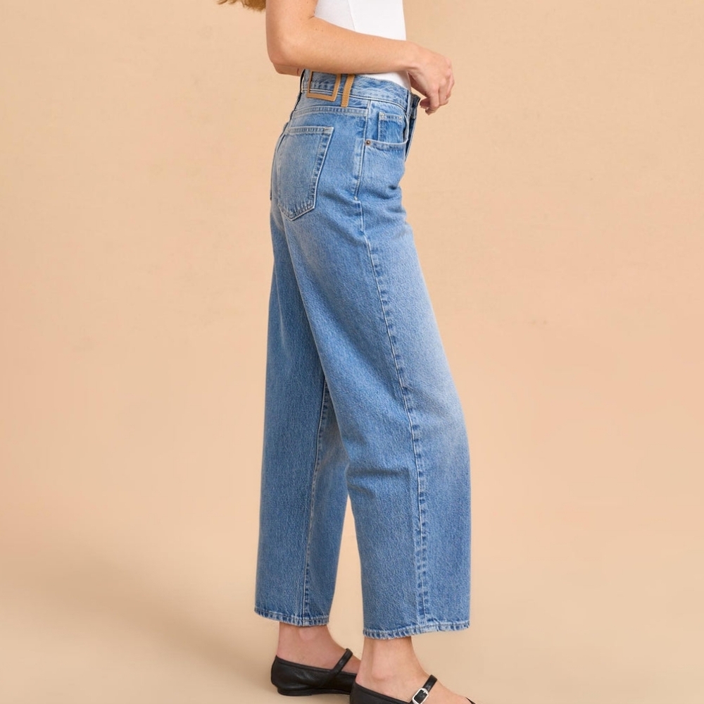 La Ligne Marilyn Mid-Rise Barrel Jeans Size 27
